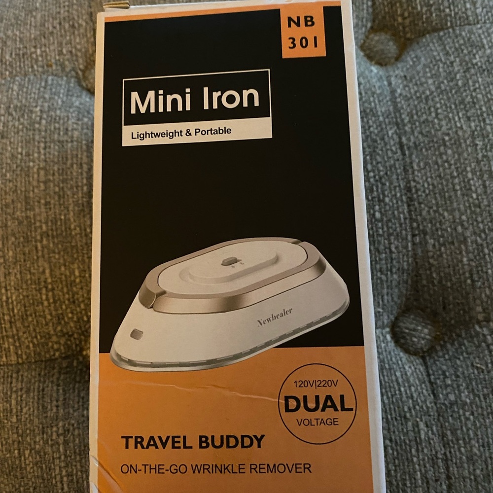 NWT IN BOX Mini Travel Iron - Silver